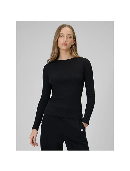 Dámský žebrovaný úplet slim fit s dlouhým rukávem 4F 4FRAW25TLONF656-20S dámské Dámský žebrovaný úplet slim fit s dlouhým rukávem 4F 4FRAW25TLONF656-20S dámské