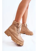 Dámské boty teplé turistické boty Béžové Flavin Dámské boty teplé turistické boty Béžové Flavin