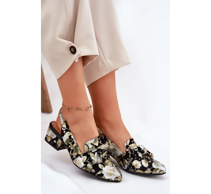 Kožené Lodičky S A Mašlí Černé model 21694748 - Maciejka