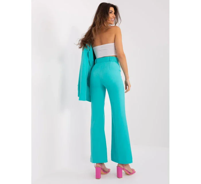 Spodnie DHJ SP model 19485371 turkusowy - FPrice Spodnie DHJ SP model 19485371 turkusowy - FPrice