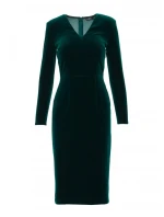 model 21479322 Sametové šaty na tělo zelené - Moe