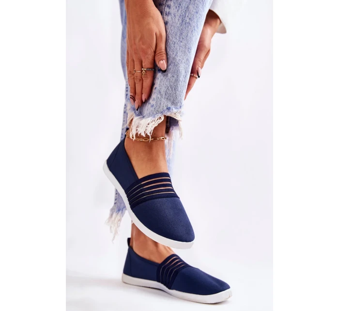 Dámské látkové tenisky Slip-On námořnická modre Lilis Dámské látkové tenisky Slip-On námořnická modre Lilis