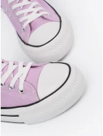 Trendy růžové dámské  tenisky platforma