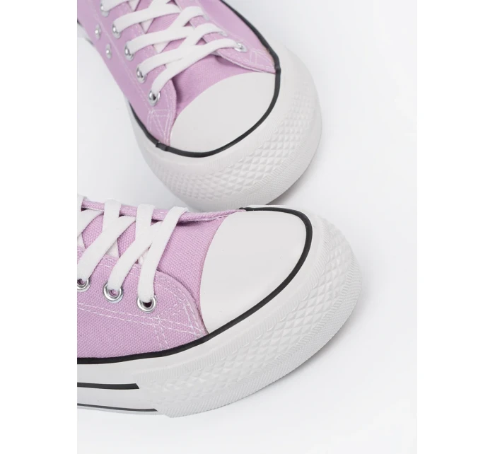 Trendy růžové dámské  tenisky platforma