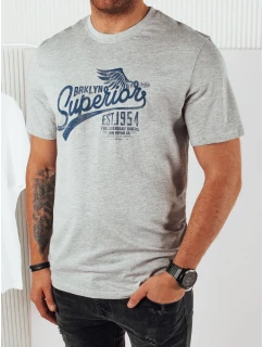 FashionStreet šedé pánské tričko s potiskem RX5365