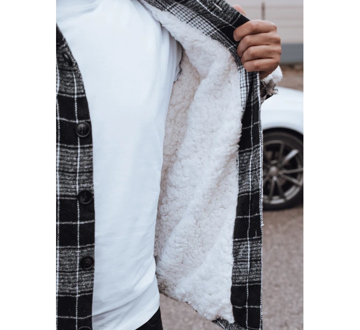 Pánská zateplená bunda s kapucí černá FashionStreet TX4956