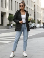 Kurtka przejściowa damska pikowana z kapturem czarna model 22025129 - FashionStreet