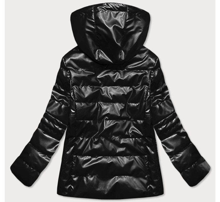 Černá lesklá prošívaná dámská bunda model 15271316 - 6&8 Fashion