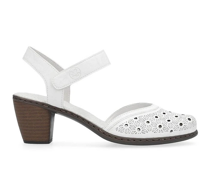 Kožené pohodlné sandály W model 22066508 white - Rieker