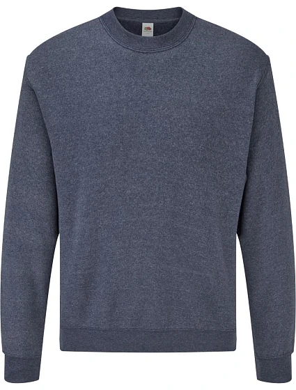 Fruit of the Loom Classic Set-In Sweat Mikina 16.2202 vintage heather navy Fruit of the Loom Classic Set-In Sweat Mikina 16.2202 vintage heather navy