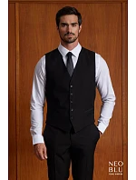 Max Men Pánská vesta model 22500428 deep black - NEOBLU Max Men Pánská vesta model 22500428 deep black - NEOBLU