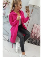 Fuchsiová bunda s potiskem nadměrné velikosti Fuchsiová bunda s potiskem nadměrné velikosti