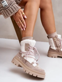 Boty S Kožíškem  Béžové model 21676603 - Boto