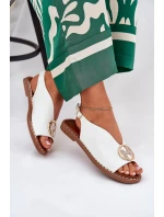 Plné Elegantní Sandály S Ozdobou Bílé model 21685749 - Boto