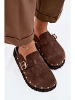 z semiše na platformě s a přezkou Big Star Čokoládové model 22100931 - Big Star Shoes z semiše na platformě s a přezkou Big Star Čokoládové model 22100931 - Big Star Shoes