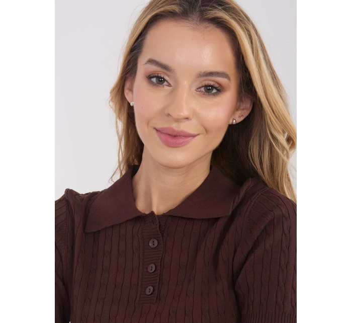 Svetr PM SW CV6679.32 tmavě hnědý