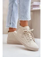 Zateplené model 20653417 Tenisky Dámské Big Star HiPoly System Béžové - Big Star Shoes Zateplené model 20653417 Tenisky Dámské Big Star HiPoly System Béžové - Big Star Shoes