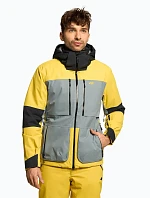 Pánská lyžařská bunda H4Z22 žluto-černá - 4F