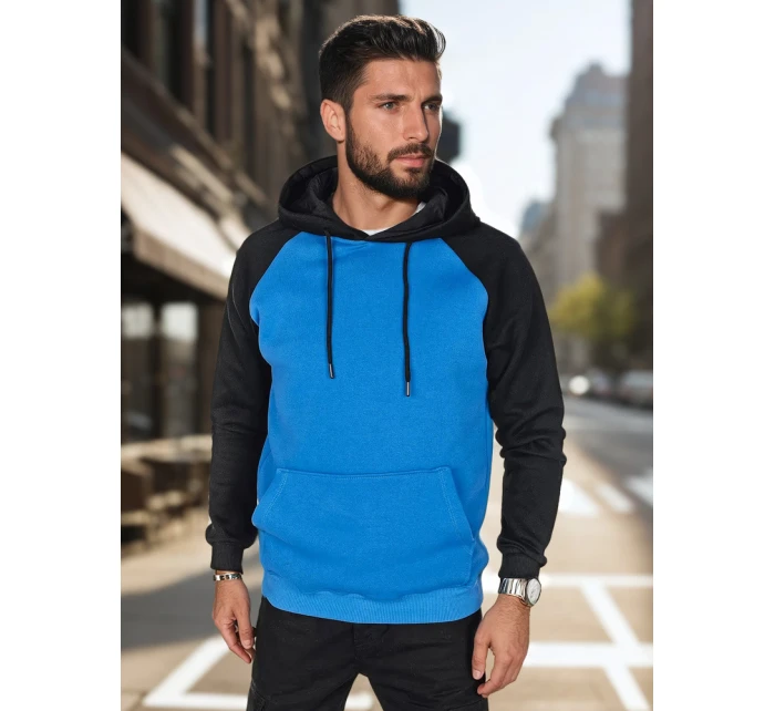 Pánská základní mikina s kapucí modrá Dstreet model 21985981 - FashionStreet