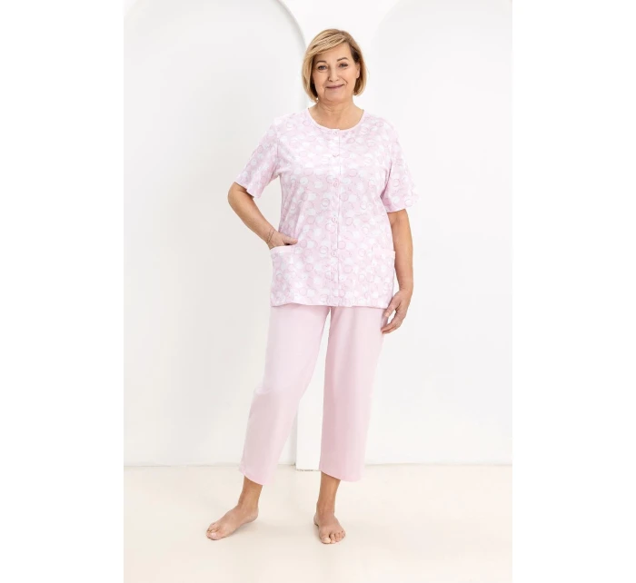 Pyžamo Regina 738 cr/r M-XL W26 dámské rozepínací