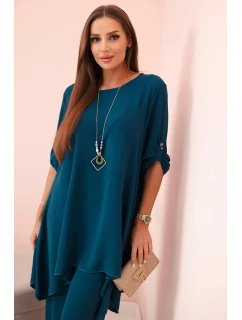 Sada halenky + kalhot s přívěskem námořní