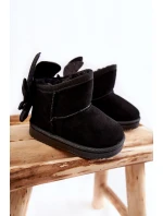 Dívčí teplé sněhule s mašlemi Černe Meriva Dívčí teplé sněhule s mašlemi Černe Meriva