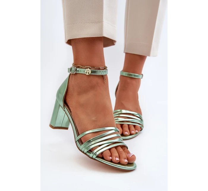 Sandály Na Podpatku S Pásky Černé Enitia Sandály Na Podpatku S Pásky Černé Enitia