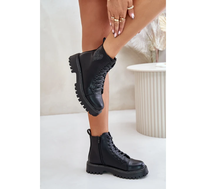 Boty Na Zip S Dekorativním Černé model 21671148 - Boto
