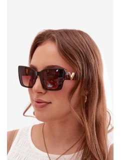 Dámské sluneční brýle kočičí oko hnědé