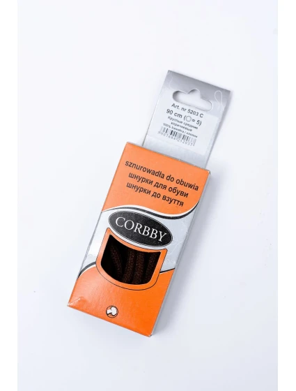 Corbby Bavlněné Hnědé Kulaté Šňůrky