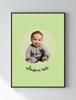 Personalizovaný magický fotoobraz v rámu - 50x70 - výřez fotky na podkladu