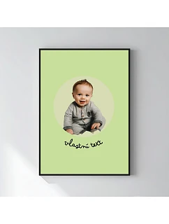 Personalizovaný magický fotoobraz v rámu - 50x70 - výřez fotky na podkladu