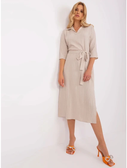 Dámské šaty SK  světle béžové  model 20562088 - Lakerta