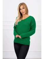 Svetr S202-15 s výstřihem do V zelený - Kesi Svetr S202-15 s výstřihem do V zelený - Kesi