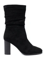 Luxusní dámské kotníčkové boty černé na širokém podpatku Luxusní dámské kotníčkové boty černé na širokém podpatku