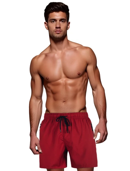 Pánské šortky bordó Dstreet model 21989780 - FashionStreet