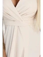 dlouhé šaty s rozparkem na rukávy a výstřihem BEACH model 21257172 - numoco dlouhé šaty s rozparkem na rukávy a výstřihem BEACH model 21257172 - numoco