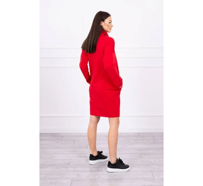 Šaty s kravatou červené Šaty s kravatou červené