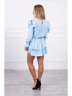 Šaty se svislými volány modré Šaty se svislými volány modré