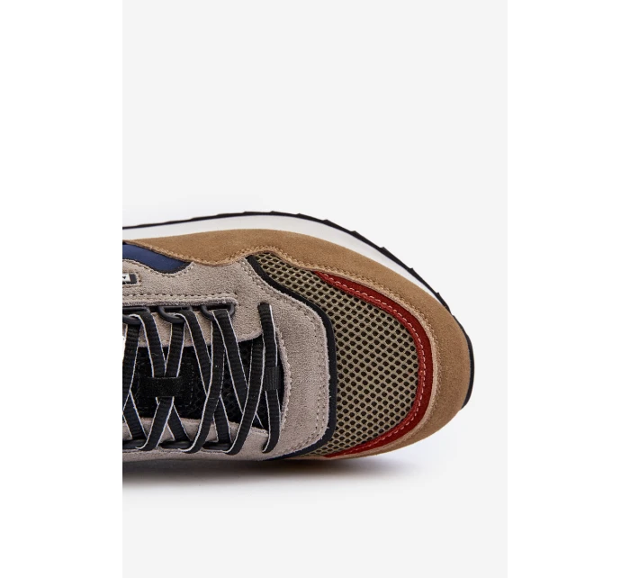 Pánské tenisky Big Star NN174320 s paměťovou pěnou Beige-modré Pánské tenisky Big Star NN174320 s paměťovou pěnou Beige-modré