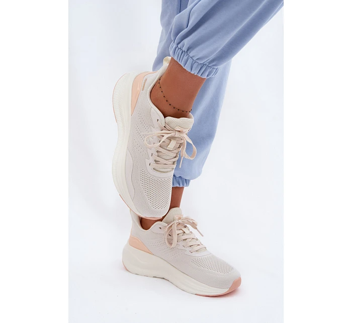 Dámské sportovní boty na platformě béžové model 22095071 - EVENTO