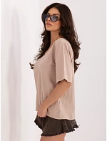 T shirt RV BZ model 22097718 ciemny bezowy - FPrice