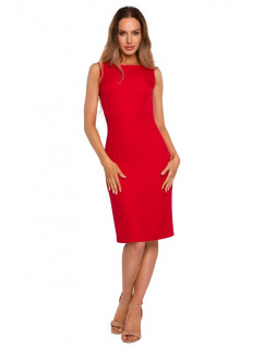 Šaty s ozdobným řetízkem na zádech červené model 18004045 - Moe