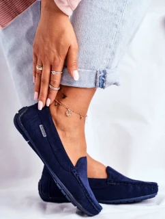 Dámské Semišové Mokasíny Tmavě modré Morreno