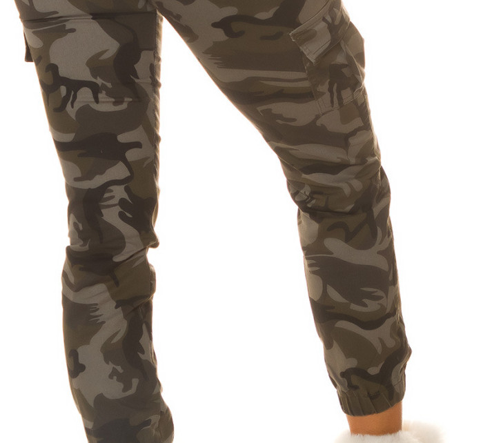 Sexy džíny s vysokým pasem "Army Look"