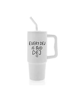 EVERY DEJ IS GUD DEJ - bílý cestovní termohrnek 900 ml EVERY DEJ IS GUD DEJ - bílý cestovní termohrnek 900 ml