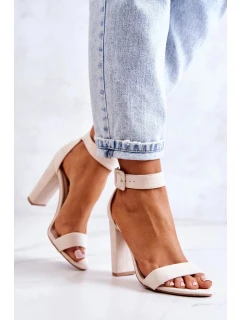 Semišové sandály na béžove model 20333573 - FPrice