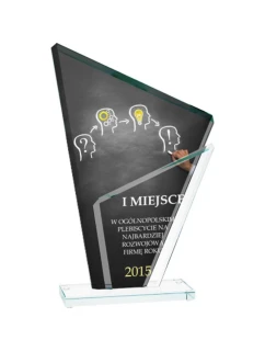 Skleněná trofej s barevným potiskem LuxorJet