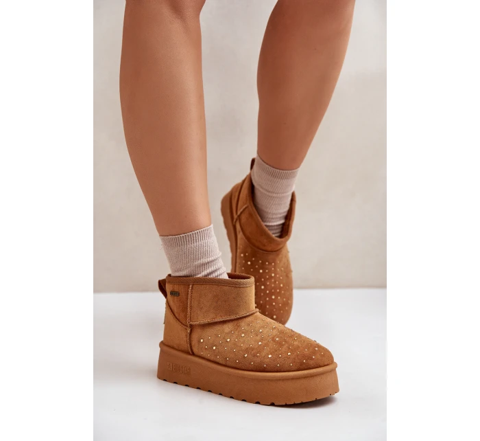 Sněhule se zdobením na platformě Big Star OO274A104 Camel Sněhule se zdobením na platformě Big Star OO274A104 Camel