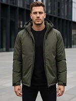 Pánská zimní bunda s kapucí zelená FashionStreet TX5118
